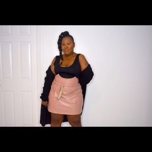 Faux leather skirt